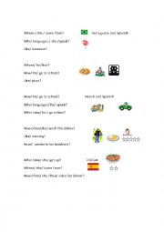English Worksheet: Guided dialogues- present simple