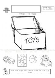 Toys car, puzzle, ball and doll