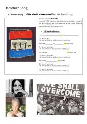 English Worksheet: Protest songs