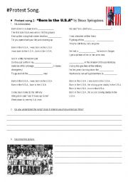 English Worksheet: Protest songs