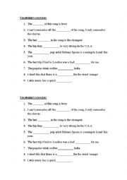 English Worksheet: Vocabulary about music