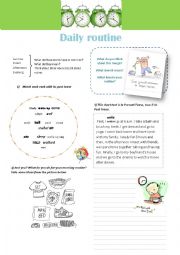 English Worksheet: Routine