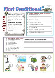 English Worksheet: FIRST CONDITIONAL