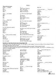 English Worksheet: BASIC MULTIPLE CHOICE TEST