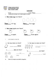 English Worksheet: there is there are