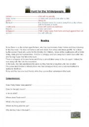 English Worksheet: Hunt for Wilderpeople