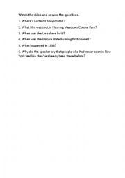 English Worksheet: English File Intermidiate Unit 6 video worksheet