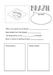 Brazil Info worksheet