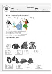 English Worksheet: English test