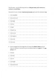 English Worksheet: Past tense exercise