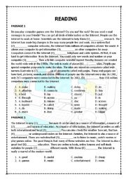 English Worksheet: CLOZE TEST