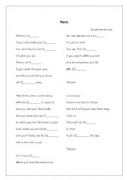English Worksheet: Popsong_Hero