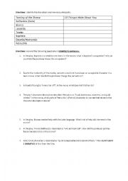 English Worksheet: 10 Things I Hate About You/Taming of the Shrew Film Analysis