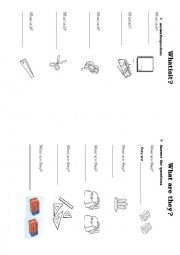 English Worksheet: what is it
