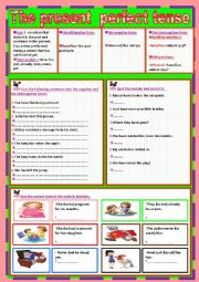 English Worksheet: the present perfect tense