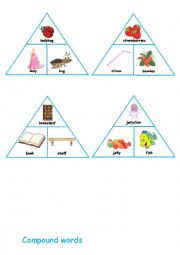 English Worksheet: Compound words puzzles/pyramids 2/2