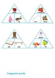 English Worksheet: Compound words puzzles/pyramids 2/2