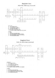 Crossword School Subjects