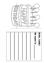 happy birthday worksheet