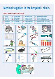 Medical supplies in a hospital / clinic.