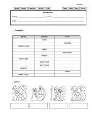 English Worksheet: Cardinal numbers