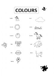 English Worksheet: Colours