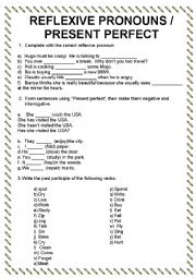 Reflexive pronouns and present perfect