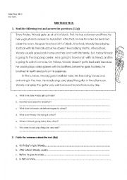 English Worksheet: revision test