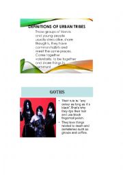 English Worksheet: Urban Tribes: worksheet1