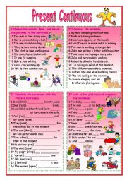 English Worksheet: Present Continuous