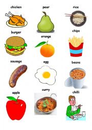 Things to eat - ESL worksheet by Rach2368