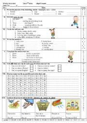 English Worksheet: Winter test