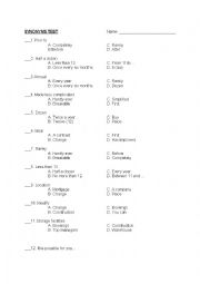 English Worksheet: Synonyms Multiple Choice