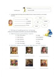 English Worksheet: Inside out