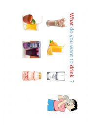 English Worksheet: What do you want to eat ?