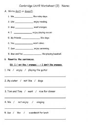 English Worksheet: Simple present tense