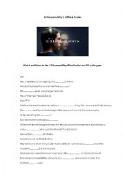 English Worksheet: 13 Reasons Why