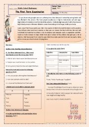 English Worksheet: examination for middle school learners