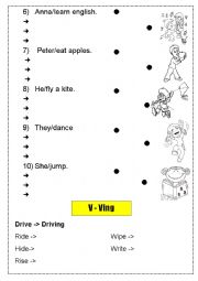 English Worksheet: Can