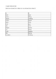 English Worksheet: COMPOUND NOUNS