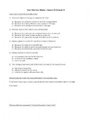 English Worksheet: How I met your mother s02 e15