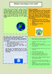 English Worksheet: Global warming is hot stuff