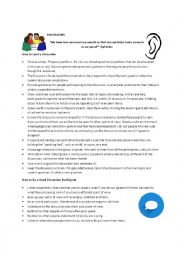 English Worksheet: Discussion Handout