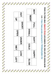 English Worksheet: Opposite Song