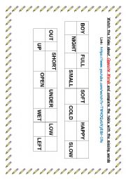 English Worksheet: Opposite Song