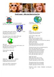 English Worksheet: Cyndi Lauper - Girls Just Want to Have Fun - Song