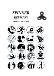 English Worksheet: Irregular verbs - fidget spinner - a game