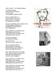 English Worksheet: Like a Hobo Charlie Winston