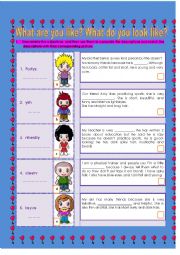 English Worksheet: Physical and personality descriptions