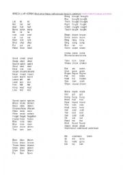 Irregular verbs easy to learn